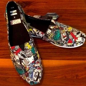 TOMS Multi Marvel Comic Pop Print/ NWT Wmn Sz 12